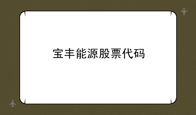 宝丰能源股票代码