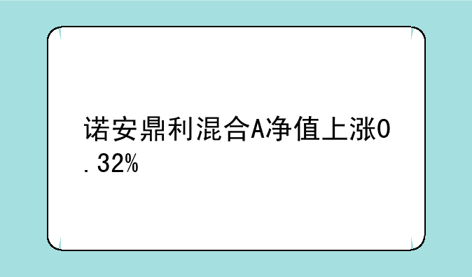 诺安鼎利混合A净值上涨0.32%