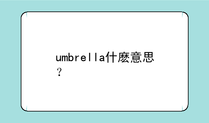 umbrella什麽意思？